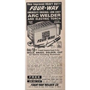 Four-Way Welder Co. Arc Welder & Torch Chicago Illinois IL Vintage 1969 Print Ad